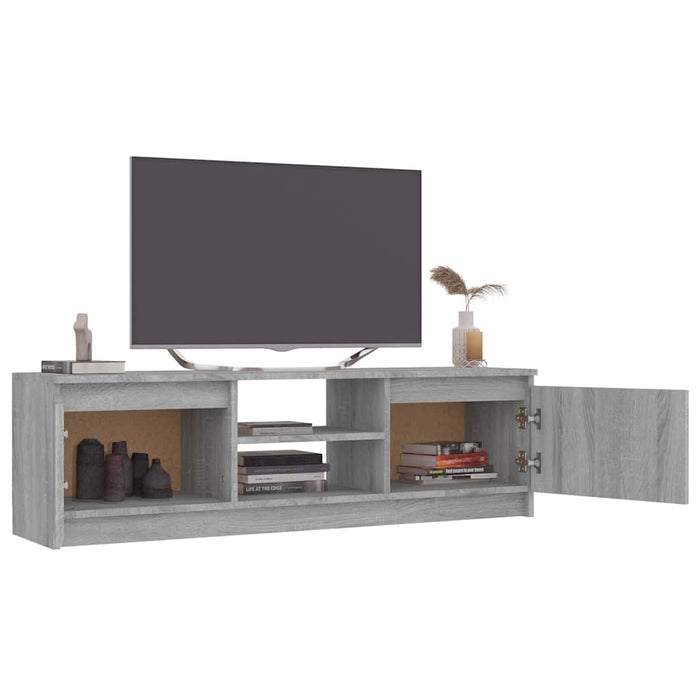 Comodă TV, sonoma gri, 120x30x35,5 cm, lemn prelucrat WALTI