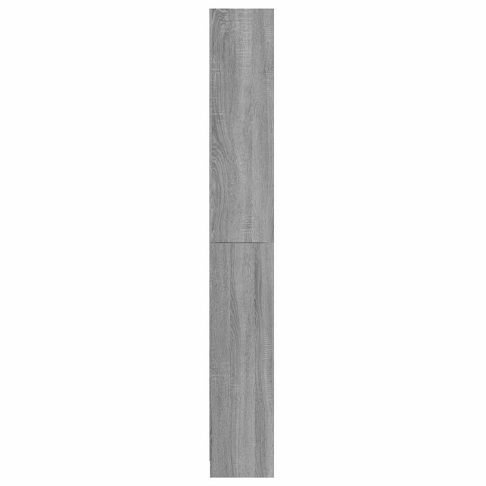 Bibliotecă 5 niveluri gri sonoma 80x24x175 cm lemn compozit WALTI