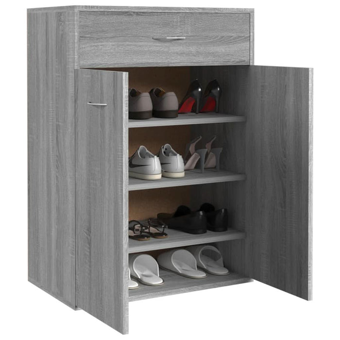 Pantofar, gri sonoma, 60x35x84 cm, lemn compozit - WALTI WALTI
