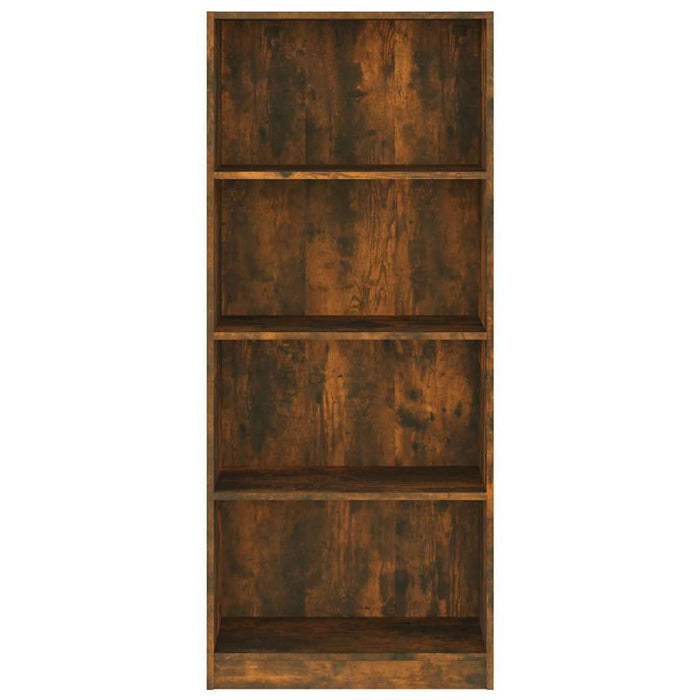 Bibliotecă 4 niveluri stejar fumuriu 60x24x142 cm lemn compozit WALTI