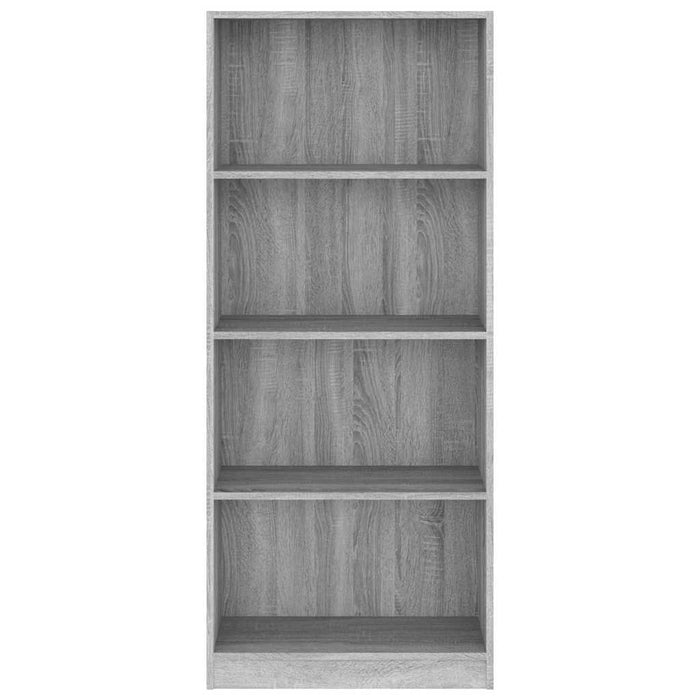 Bibliotecă cu 4 niveluri gri sonoma 60x24x142 cm lemn compozit WALTI