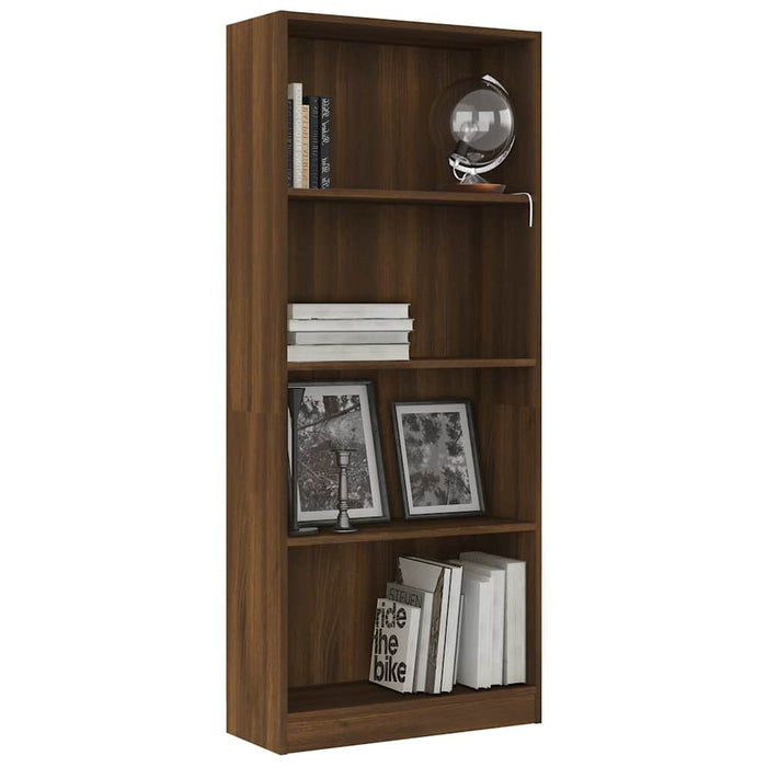 Bibliotecă cu 4 niveluri stejar maro 60x24x142 cm lemn compozit WALTI