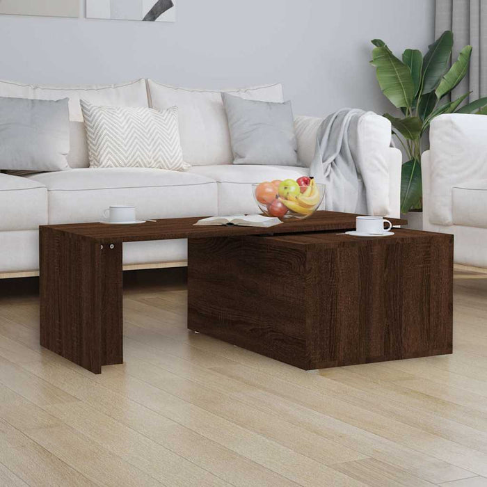 Măsuță de cafea, stejar maro, 150x50x35 cm, lemn prelucrat WALTI