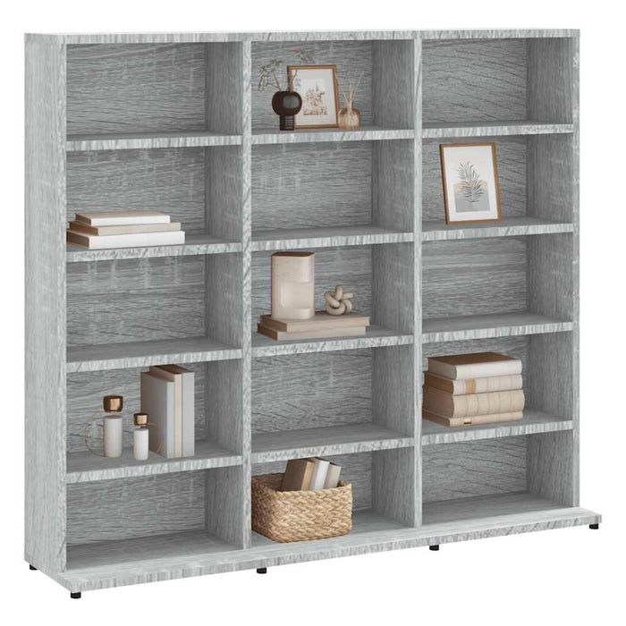 Dulap CD-uri, sonoma gri, 100x23x89,5 cm, lemn prelucrat WALTI
