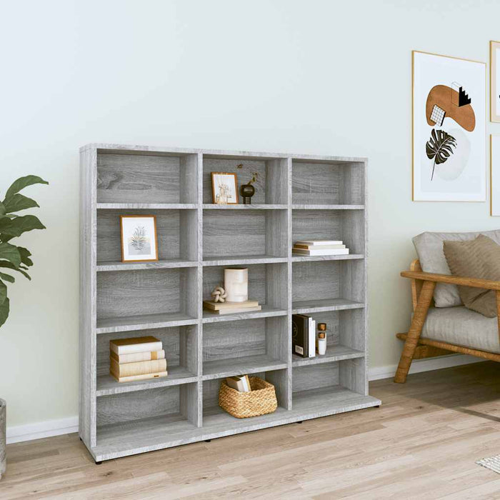 Dulap CD-uri, sonoma gri, 100x23x89,5 cm, lemn prelucrat WALTI