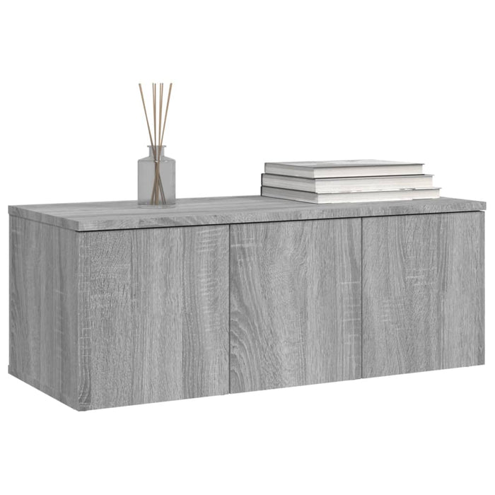 Comodă TV, gri sonoma, 80x34x30 cm, lemn compozit - WALTI WALTI
