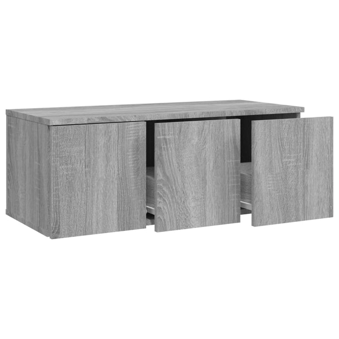 Comodă TV, gri sonoma, 80x34x30 cm, lemn compozit - WALTI WALTI