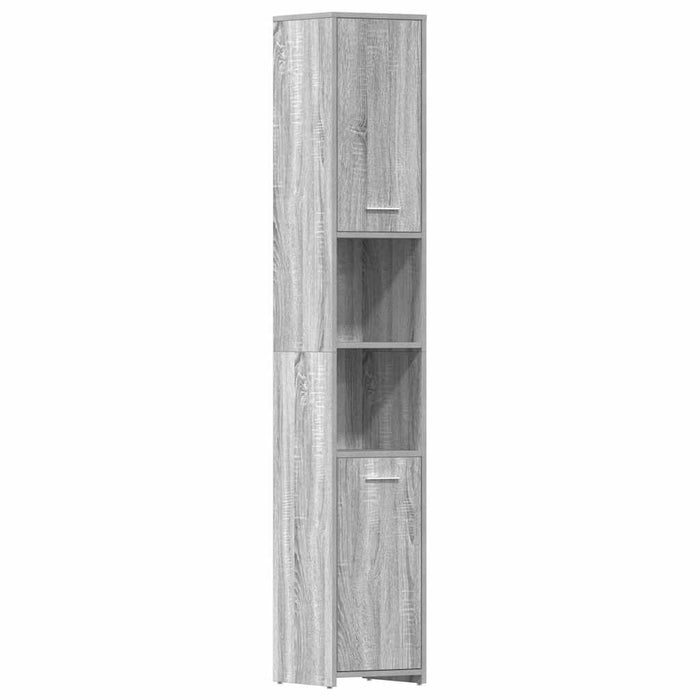 Dulap de baie, sonoma gri, 30x30x183,5 cm, lemn prelucrat - WALTI WALTI