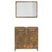 Set de mobilier de baie, stejar fumuriu, lemn prelucrat - WALTI WALTI