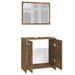 Set de mobilier de baie, stejar fumuriu, lemn prelucrat - WALTI WALTI