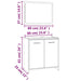 Set de mobilier de baie, stejar fumuriu, lemn prelucrat - WALTI WALTI