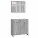 Set de mobilier de baie, gri sonoma, lemn prelucrat - WALTI WALTI