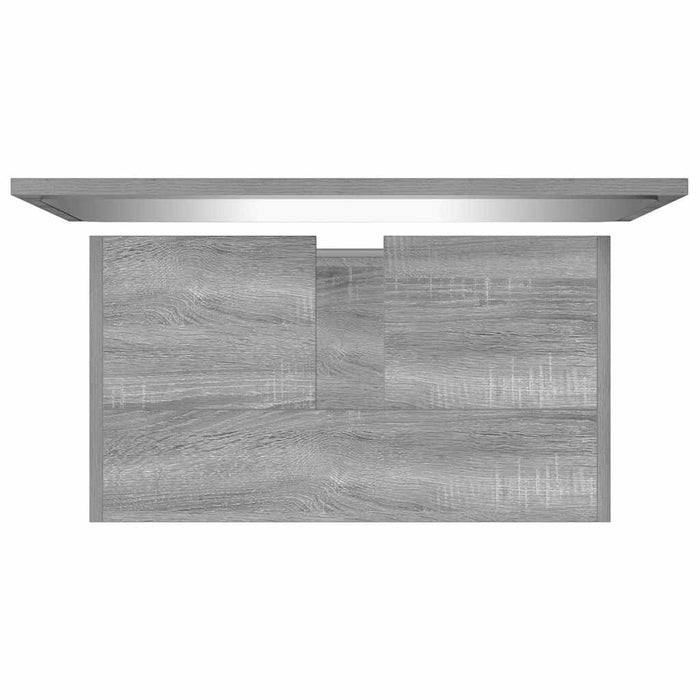 Set de mobilier de baie, gri sonoma, lemn prelucrat - WALTI WALTI