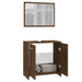 Set de mobilier de baie, stejar maro, lemn prelucrat - WALTI WALTI