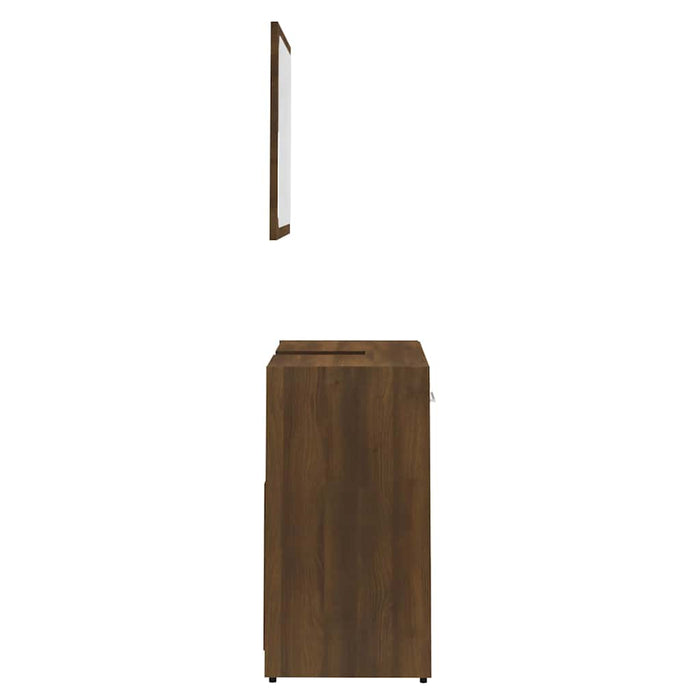 Set de mobilier de baie, stejar maro, lemn prelucrat - WALTI WALTI