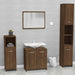 Set de mobilier de baie, stejar maro, lemn prelucrat - WALTI WALTI