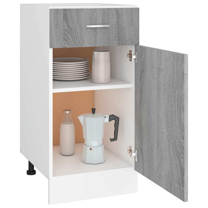 Dulap inferior cu sertar “Lyon” gri sonoma 40x46x81,5cm WALTI
