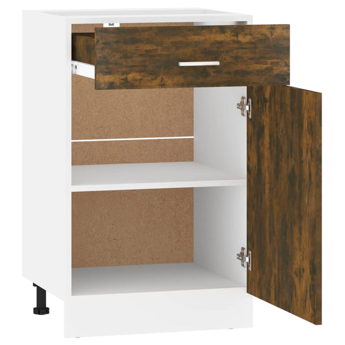 Dulap inferior cu sertar “Lyon”, stejar fumuriu, 50x46x81,5 cm - WALTI WALTI