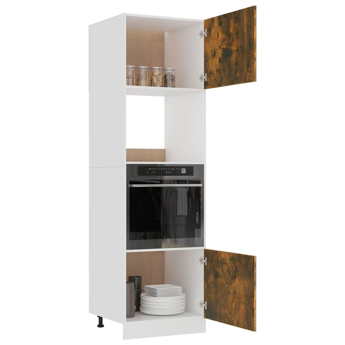 Dulap cuptor microunde “Lyon” stejar afumat 60x57x207cm WALTI