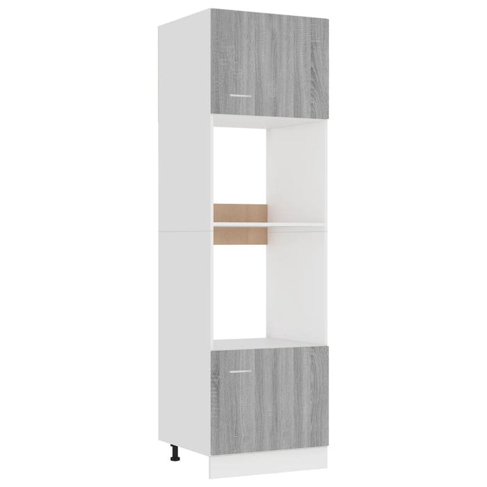 Dulap cuptor microunde “Lyon”, gri sonoma, 60x57x207cm WALTI