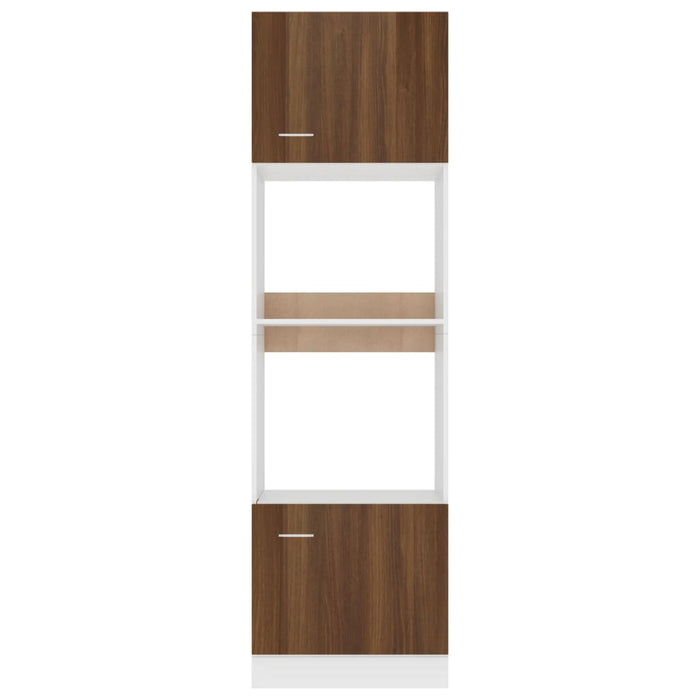 Dulap cuptor microunde “Lyon” stejar maro 60x57x207 cm WALTI