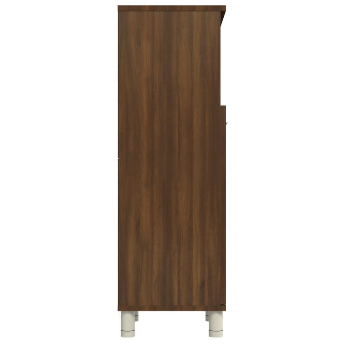 Dulap de baie, stejar maro, 30x30x95 cm, lemn prelucrat - WALTI WALTI