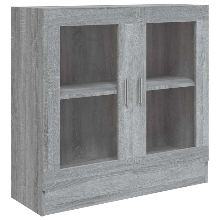 Dulap cu vitrină, gri sonoma, 82,5x30,5x80 cm, lemn prelucrat - WALTI WALTI