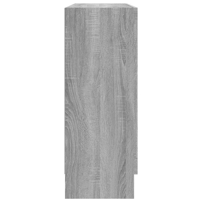 Dulap cu vitrină, gri sonoma, 82,5x30,5x80 cm, lemn prelucrat - WALTI WALTI