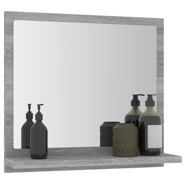 Oglindă de baie, gri sonoma, 40x10,5x37 cm, lemn compozit - WALTI WALTI