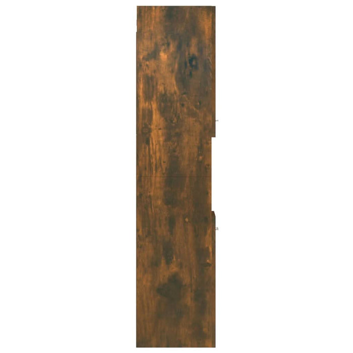 Dulap de baie, stejar fumuriu, 30x30x130 cm, lemn prelucrat - WALTI WALTI