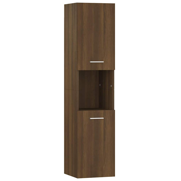 Dulap de baie, stejar maro, 30x30x130 cm, lemn prelucrat WALTI