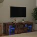 Comodă TV cu lumini LED, stejar fumuriu, 120x35x40 cm - WALTI WALTI