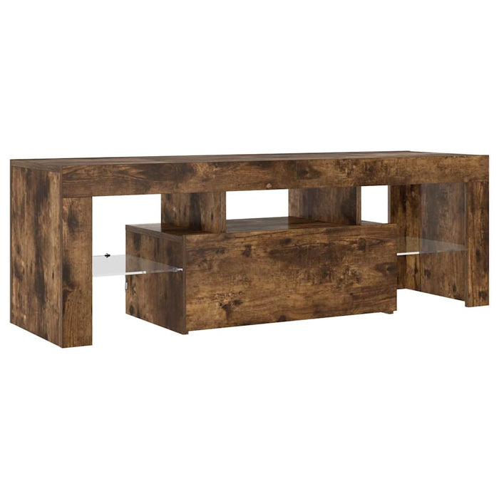 Comodă TV cu lumini LED, stejar fumuriu, 120x35x40 cm - WALTI WALTI