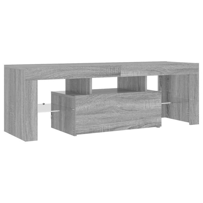 Comodă TV cu lumini LED, gri sonoma, 120x35x40 cm - WALTI WALTI
