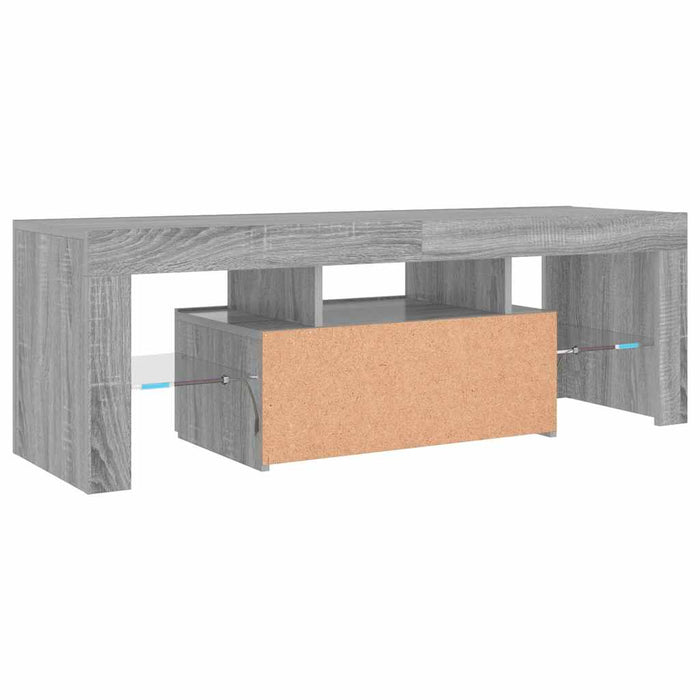 Comodă TV cu lumini LED, gri sonoma, 120x35x40 cm - WALTI WALTI