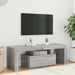 Comodă TV cu lumini LED, gri sonoma, 120x35x40 cm - WALTI WALTI