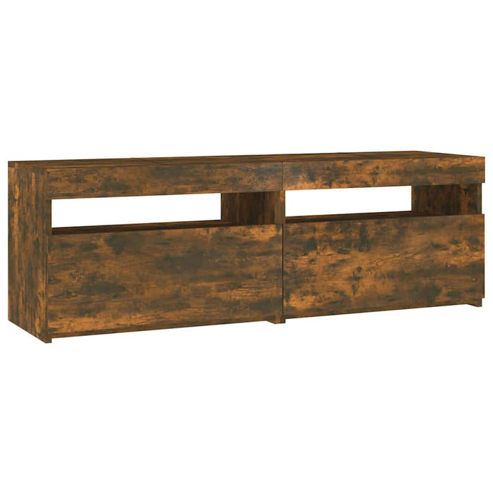 Comodă TV cu lumini LED, stejar fumuriu, 120x35x40 cm - WALTI WALTI