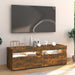 Comodă TV cu lumini LED, stejar fumuriu, 120x35x40 cm - WALTI WALTI