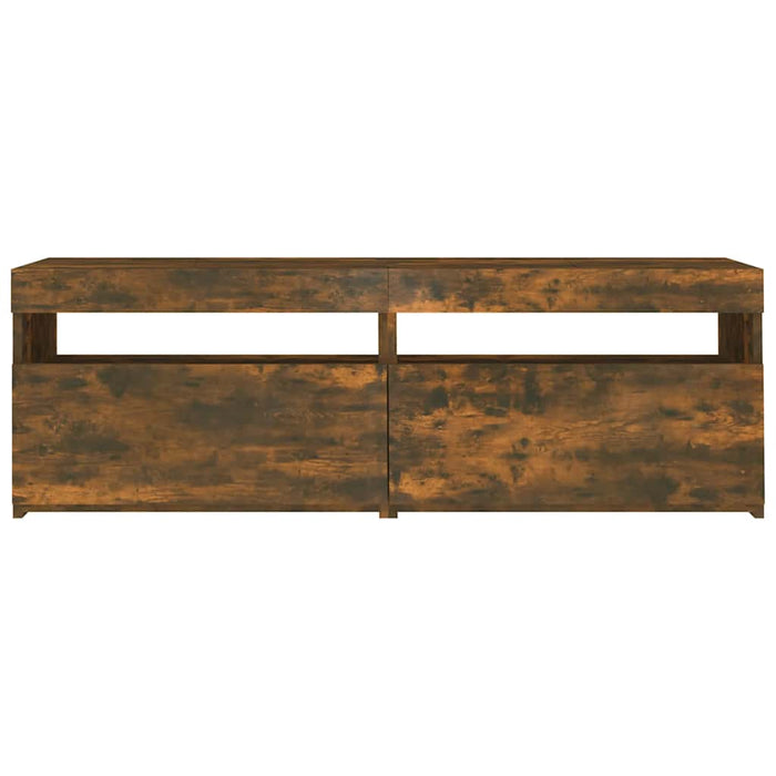 Comodă TV cu lumini LED, stejar fumuriu, 120x35x40 cm - WALTI WALTI