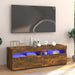 Comodă TV cu lumini LED, stejar fumuriu, 120x35x40 cm - WALTI WALTI