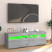 Comodă TV cu lumini LED, gri sonoma, 120x35x40 cm - WALTI WALTI