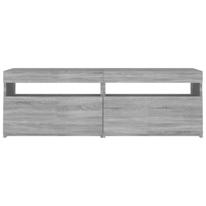 Comodă TV cu lumini LED, gri sonoma, 120x35x40 cm - WALTI WALTI