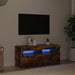 Comodă TV cu lumini LED, stejar fumuriu, 90x35x40 cm - WALTI WALTI