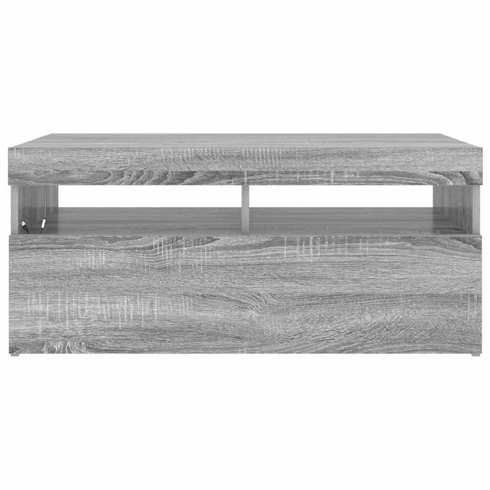 Comodă TV cu lumini LED, gri sonoma, 90x35x40 cm - WALTI WALTI