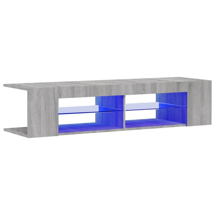 Comodă TV cu lumini LED, gri sonoma, 135x39x30 cm - WALTI WALTI