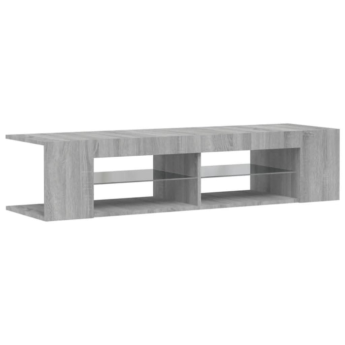 Comodă TV cu lumini LED, gri sonoma, 135x39x30 cm - WALTI WALTI