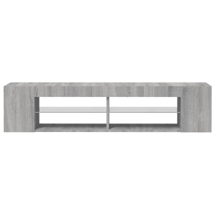 Comodă TV cu lumini LED, gri sonoma, 135x39x30 cm - WALTI WALTI