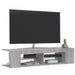Comodă TV cu lumini LED, gri sonoma, 135x39x30 cm - WALTI WALTI
