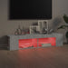 Comodă TV cu lumini LED, gri sonoma, 135x39x30 cm - WALTI WALTI