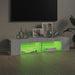 Comodă TV cu lumini LED, gri sonoma, 135x39x30 cm - WALTI WALTI